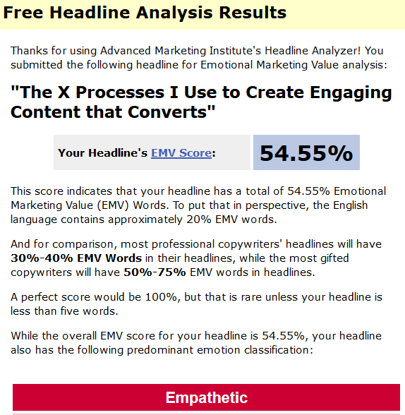 Headline analyzer