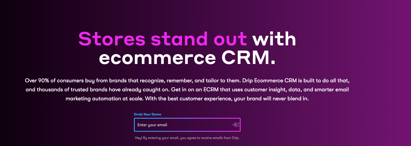 Drip - CRM de commerce électronique