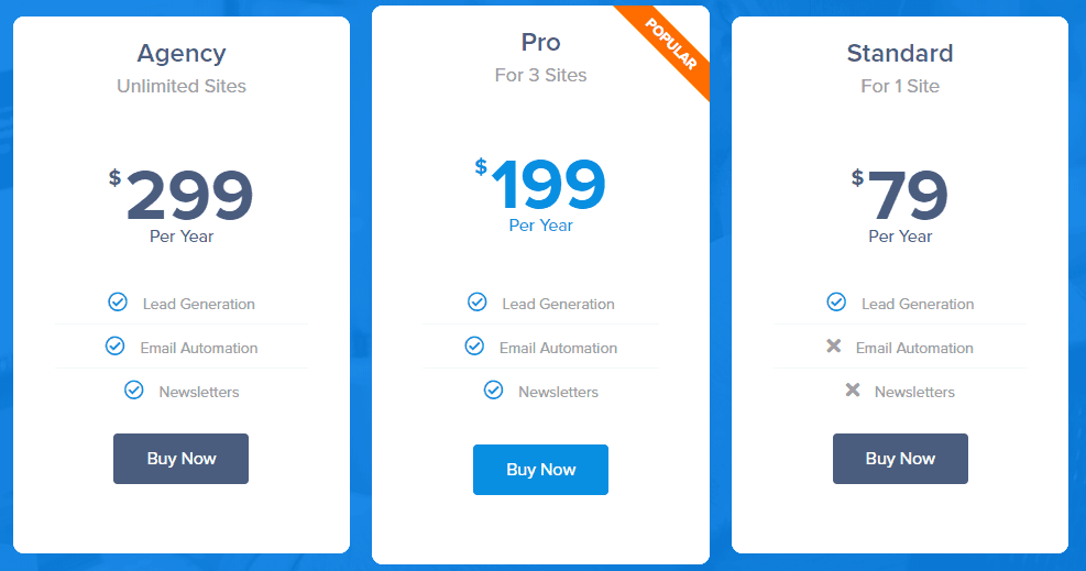 Precios de mailoptin alternativos de Mailmunch