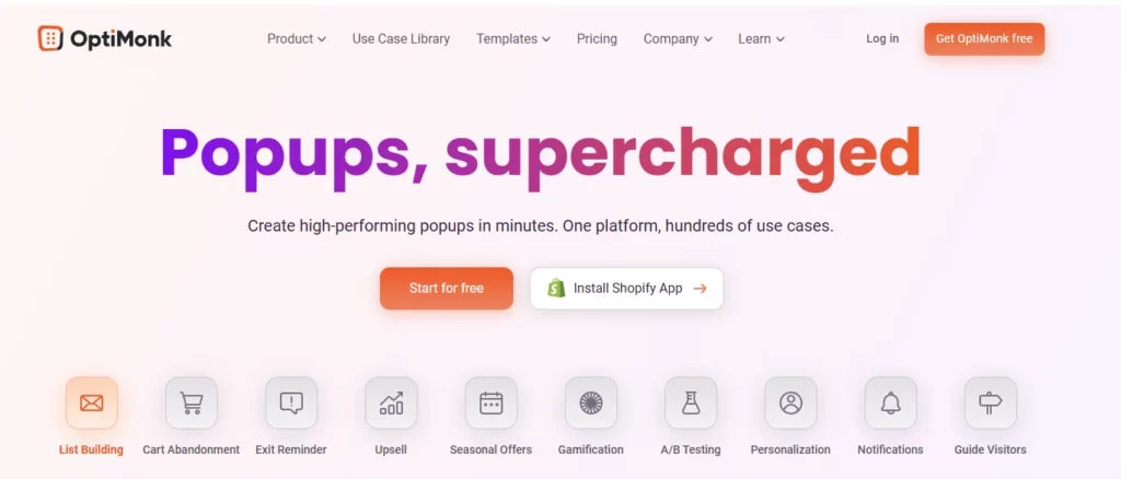 منشئ النوافذ المنبثقة OptiMonk منشئ النوافذ المنبثقة OptiMonk