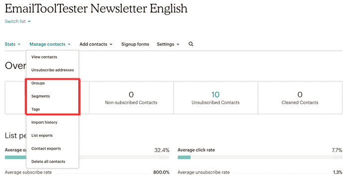 newsletter, inglese