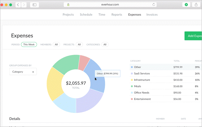 everhour, time tracking, expenses