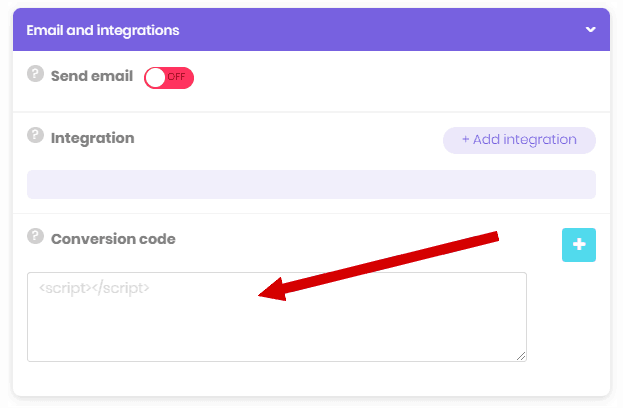 idées pop-up d'intention de sortie code de conversion poptin