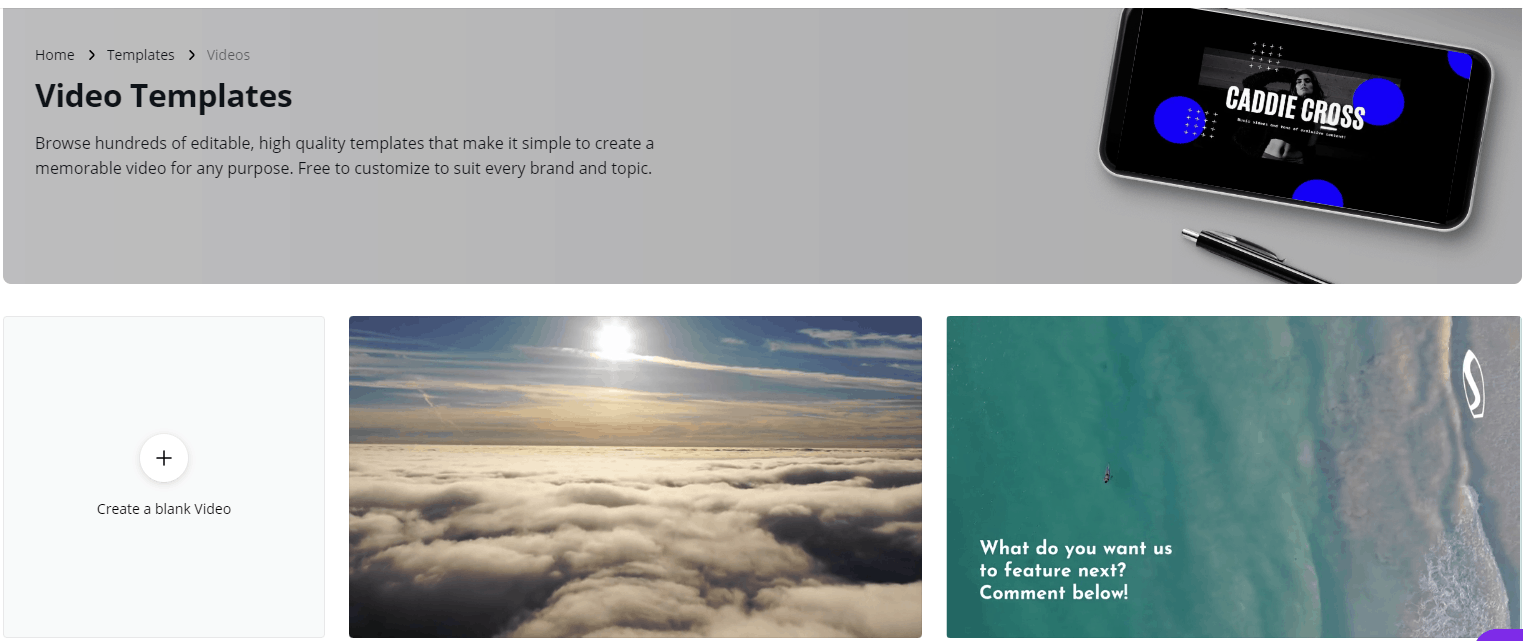 Canva video predložak