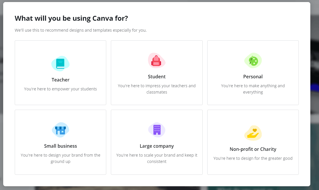 Canva Willkommen