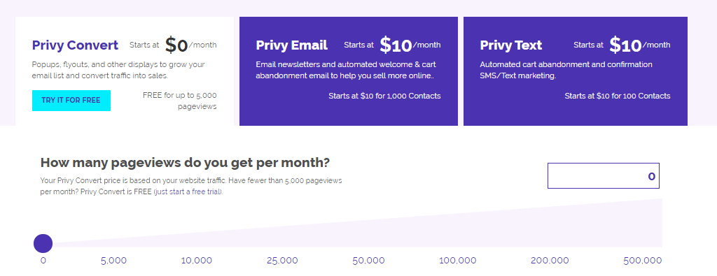 poptin alternative privy pricing