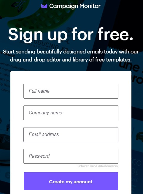 Campaign Monitor Signup