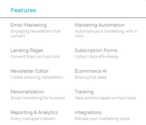 Moosend Features