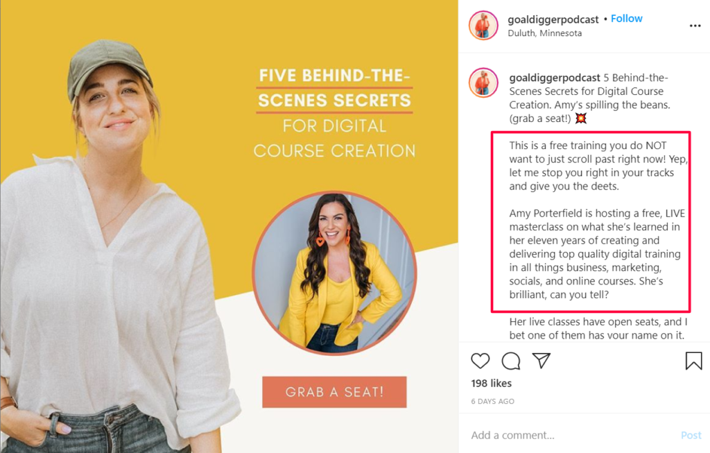 Zasluge: Instagram stranica Goal Digger Podcast