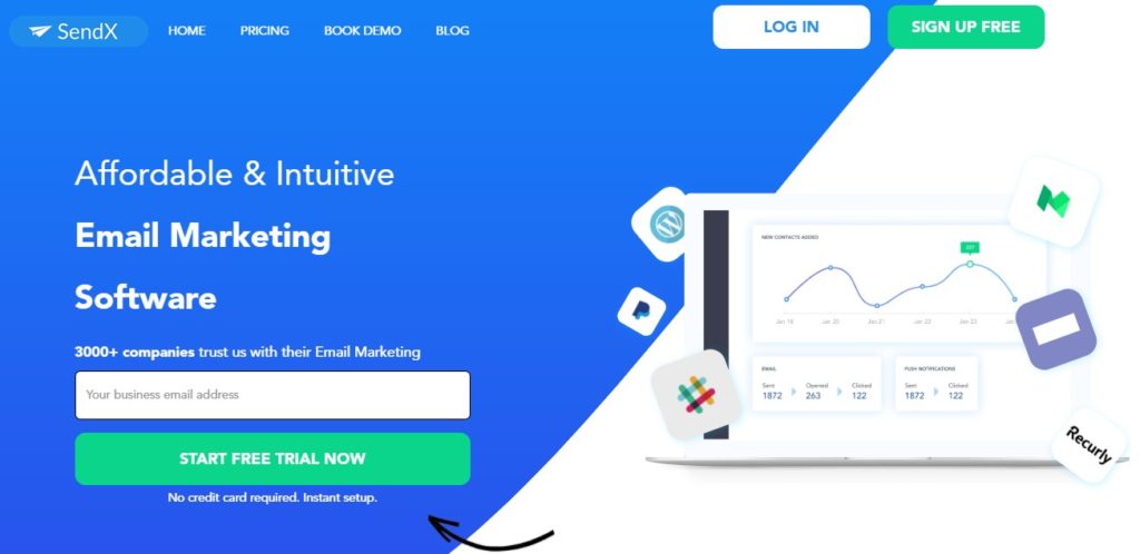 sendx-website, sendx, e-mailmarketing