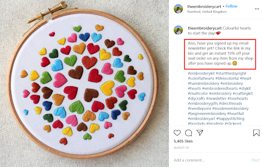 Crédit : La page Instagram du panier de broderie