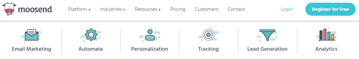 drip alternatives moosend features