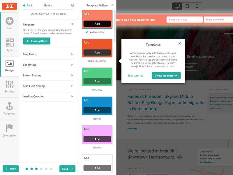 zotabox alternative hello bar dashboard