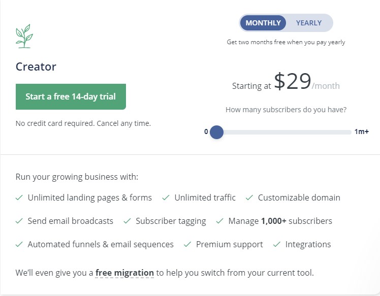 ConvertKit Pricing Creator