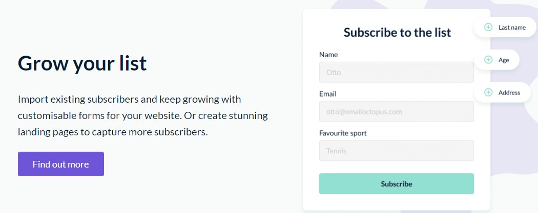 EmailOctopus Features