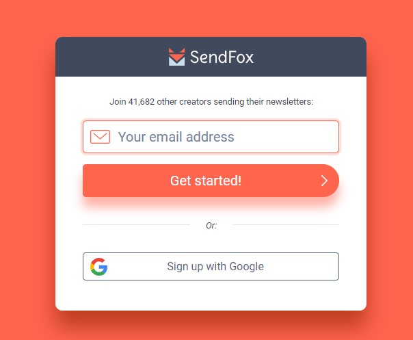 SendFox Bienvenue