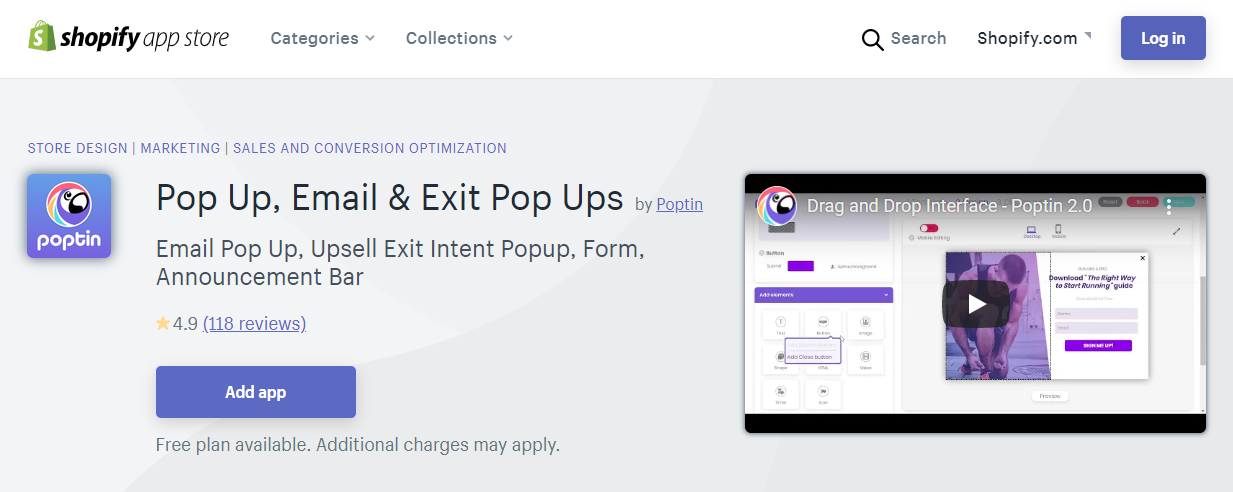 Shopify più pop-up