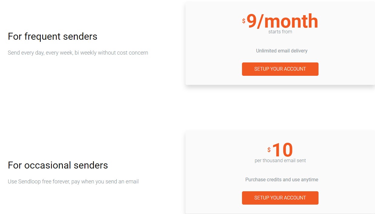 Sendloop Pricing