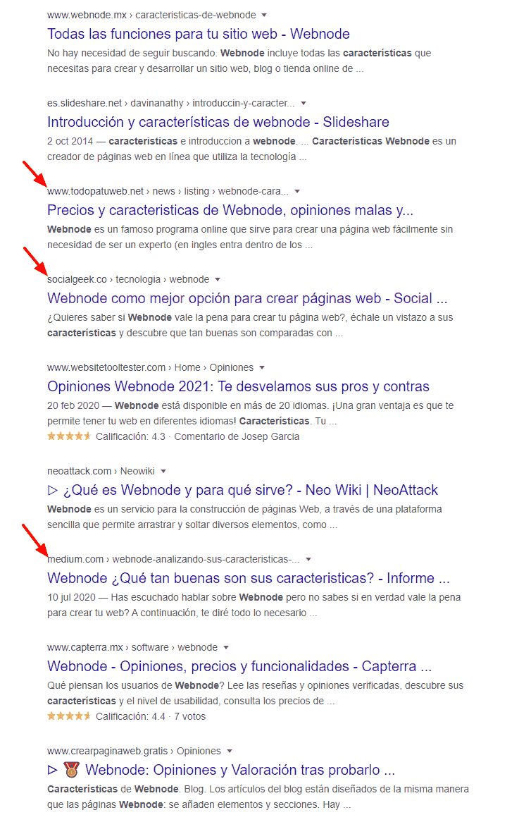 この検索のサイトは非常にいい加減なので、最初のページにすでに 3 か所を所有しています。