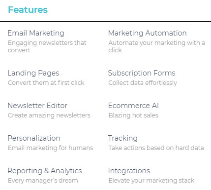 Moosend Features