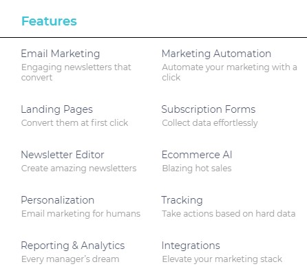 Moosend Features