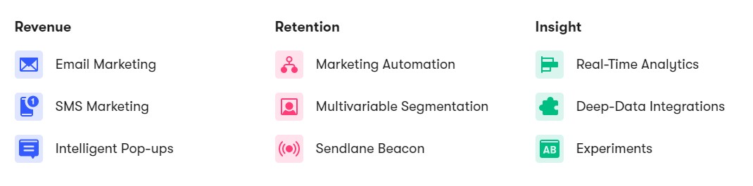 Sendlane Features