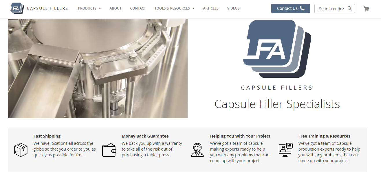 LFA-capsulevullers screenshot