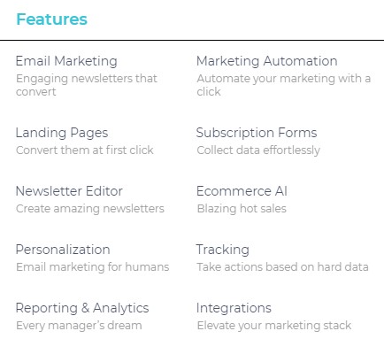 Moosend Features