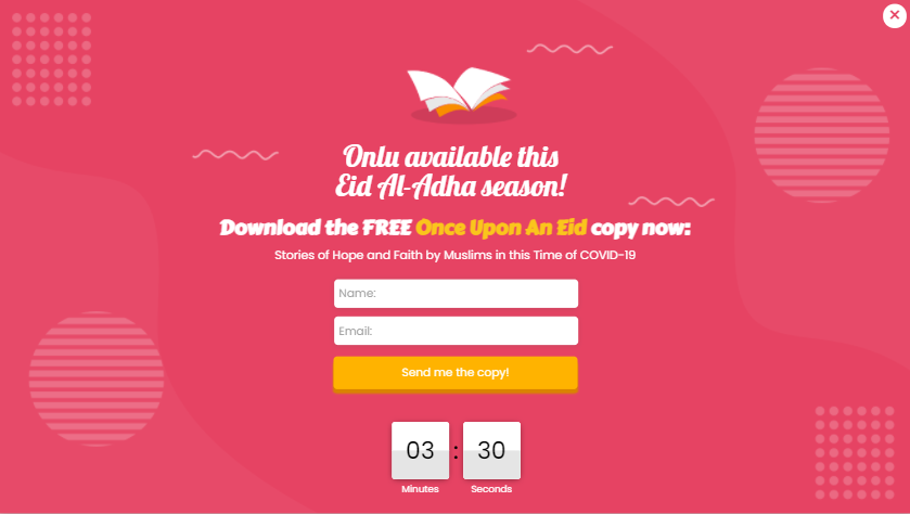 eid al-adha popups website campaigns