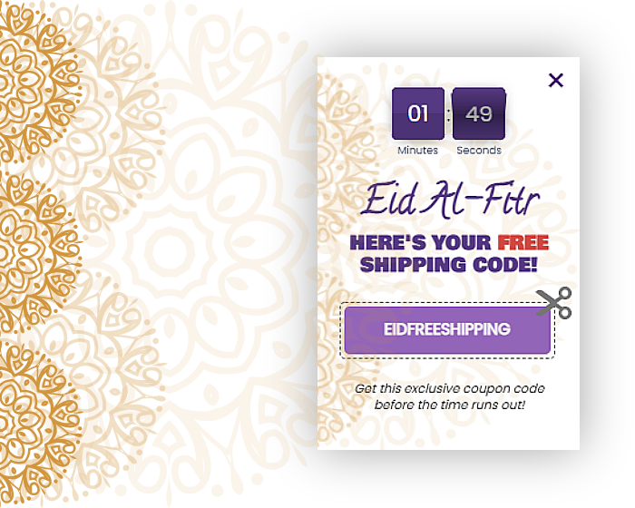 popups couponcode pop-up eid-seizoen