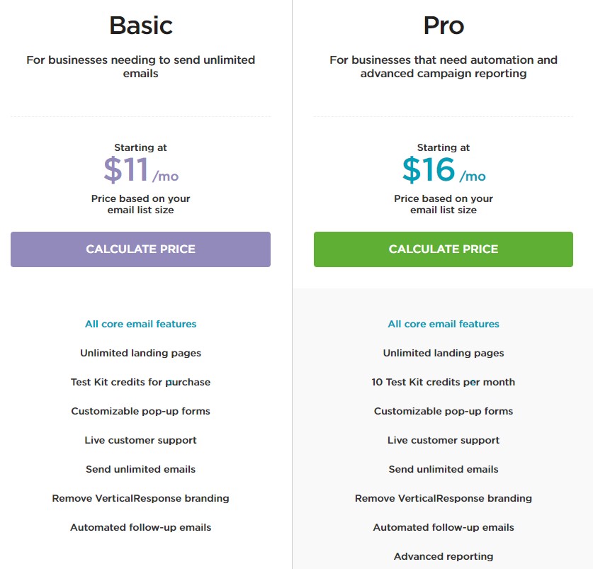 Verticalresponse Pricing