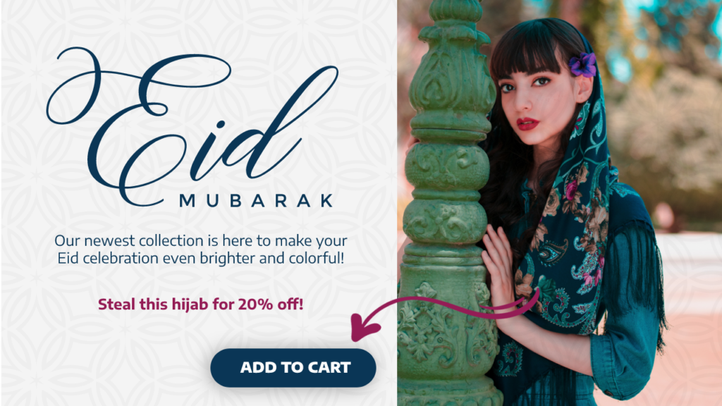 eid mubarak pop-up in vendita campagna di sconti hijab