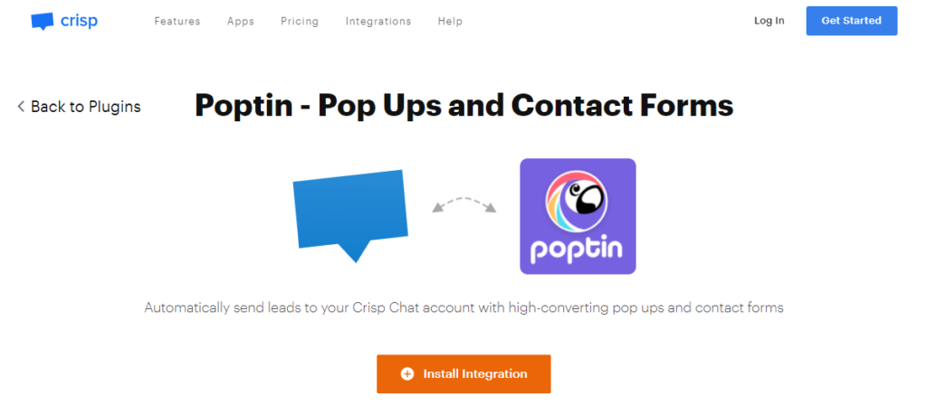 Envie mais leads para um bate-papo nítido com pop-ups e formulários Poptin