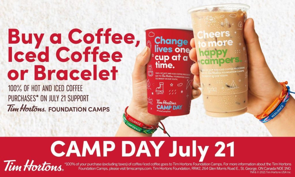 feedback dei clienti del poster del camp day di tim hortons