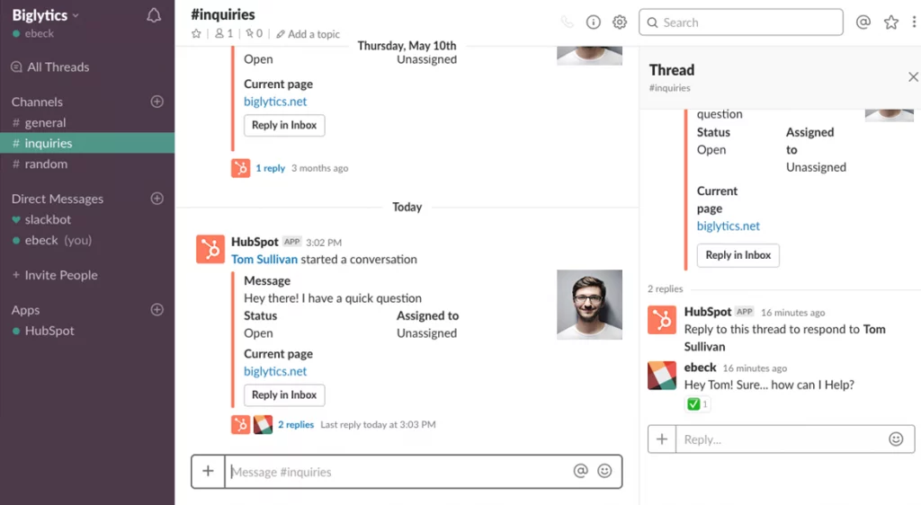 HubSpot Живой чат