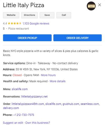 little italy Local SEO Audit