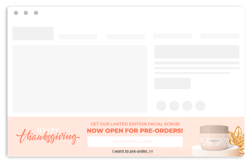 Примеры всплывающих окон на День Благодарения для праздничного сезона, чтобы повысить продажи и коэффициент конверсии