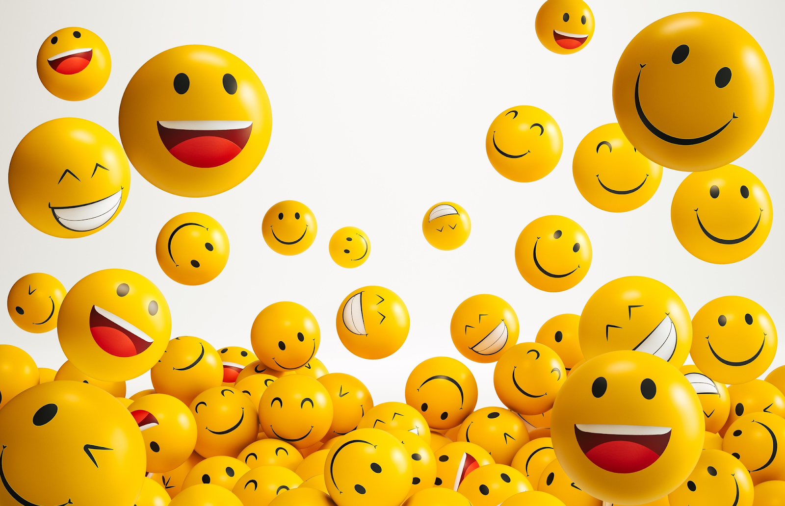 Diferentes emojis com expressão facial