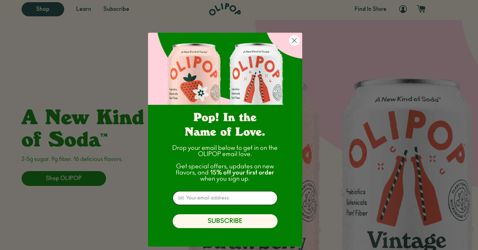 Lightbox-Popup-Beispiel von olipop