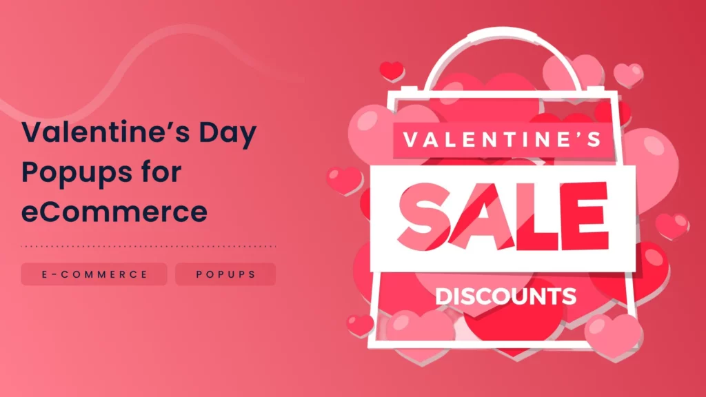 Ventanas emergentes de San Valentín para comercio electrónico