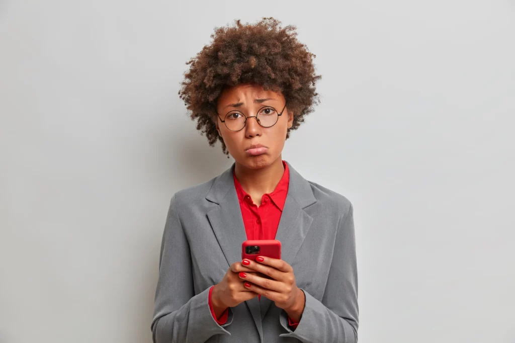 Schlechtes mobiles Erlebnis