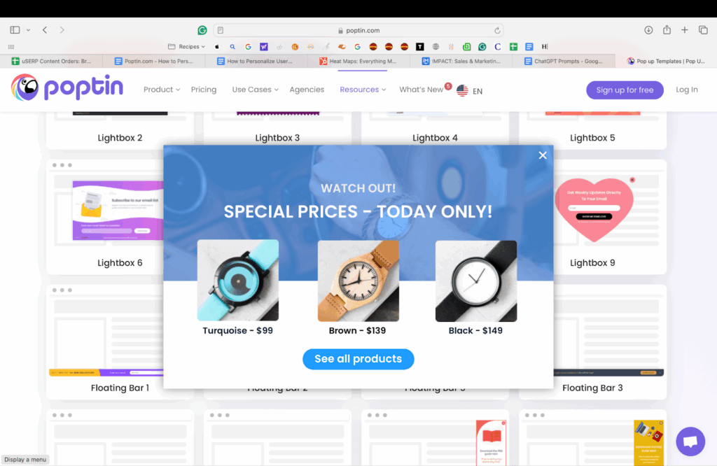 Poptin limited-time offer popup