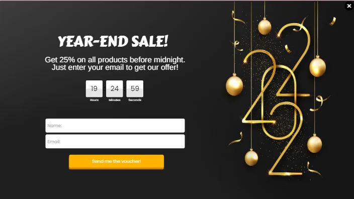 year end sale new year popup year end sale new year popup