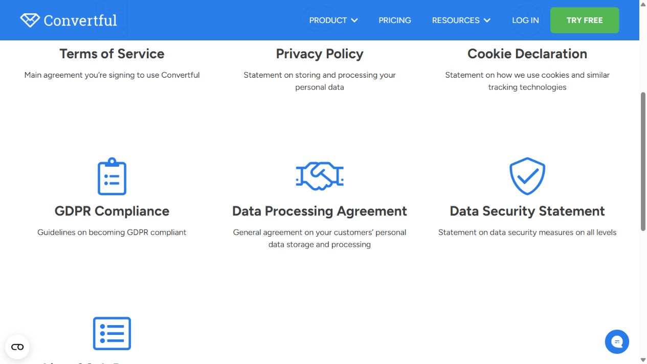 Konvertibla juridiska resurser inklusive GDPR-efterlevnad, databehandlingsavtal och datasäkerhetspolicy
