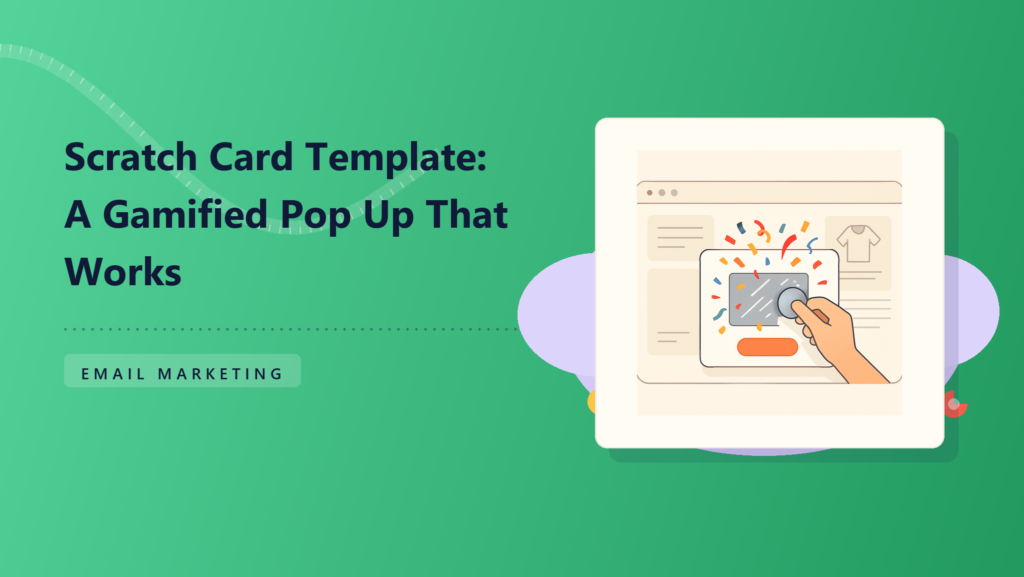 Feature image scratch card popup template revealing a discount on a website